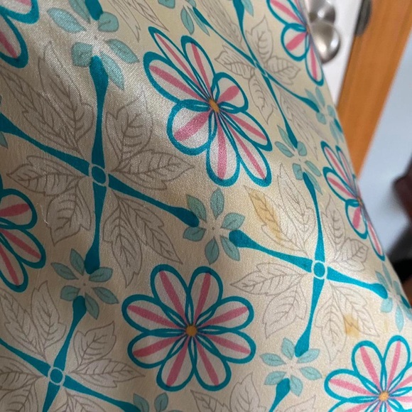 Silk vintage floral dress - Picture 4 of 4